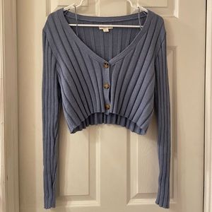 Aeropostale Long Sleeve Blue Crop top